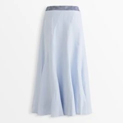 1930's Silk Linen Gore Skirt -The J Peterman Shop 1930s silk linen gore skirt pale blue 886277