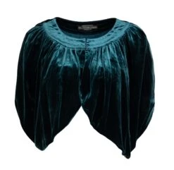 1930s Velvet Capelet -The J Peterman Shop 1930s velvet capelet teal 399455