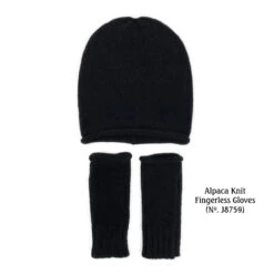 Alpaca Knit Fingerless Gloves -The J Peterman Shop aplaca knit fingerless gloves black 157345