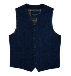 Back East Herringbone Vest -The J Peterman Shop back east herringbone vest indigo 676587