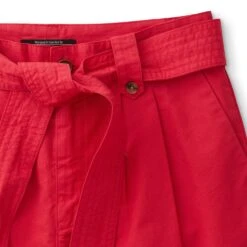 Belted Culottes -The J Peterman Shop belted culottes lipstick red 454389