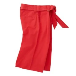 Belted Culottes -The J Peterman Shop belted culottes lipstick red 869746