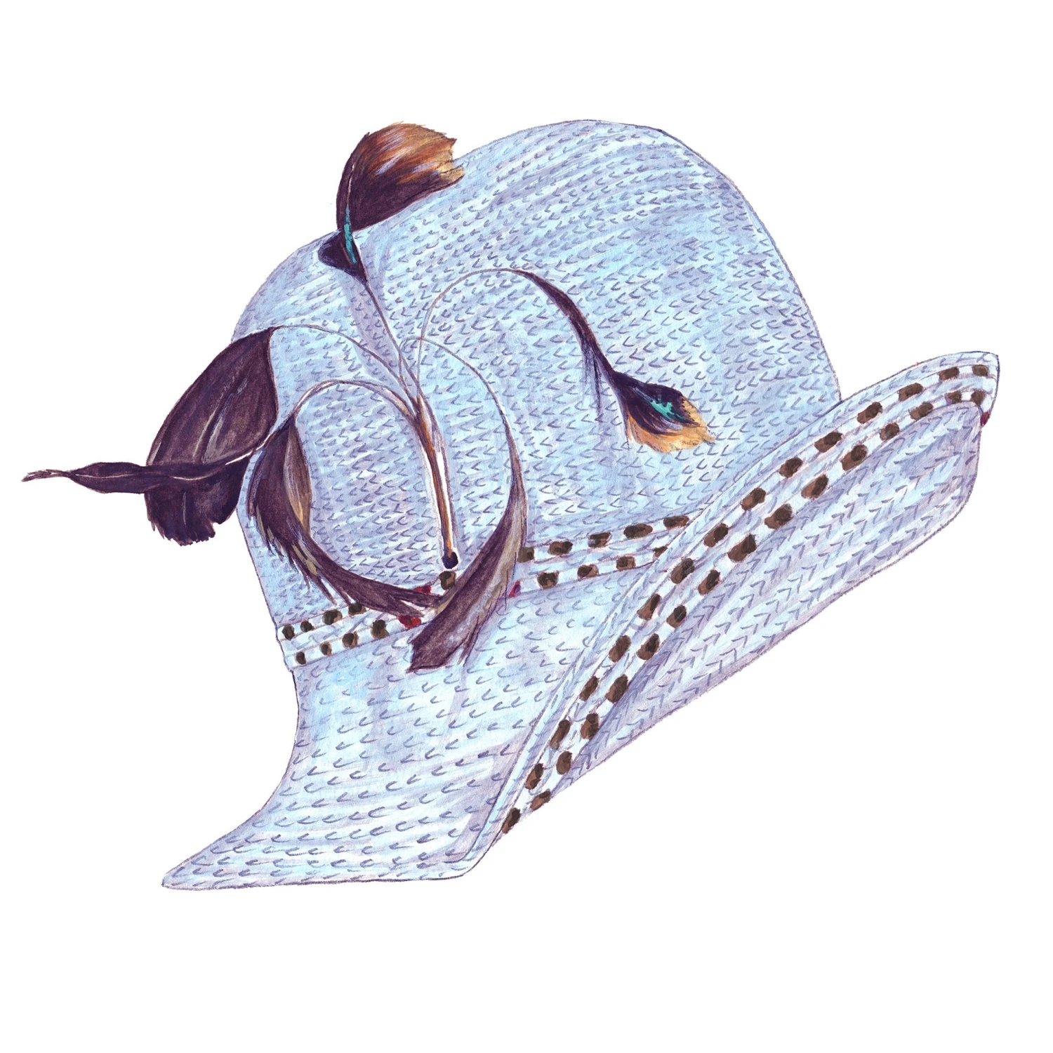 Blue Bonnet Derby Hat 4 Blue Bonnet Derby Hat - Image 2