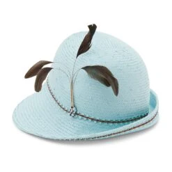 Blue Bonnet Derby Hat 8 Blue Bonnet Derby Hat -The J Peterman Shop blue bonnet derby hat light blue 431140