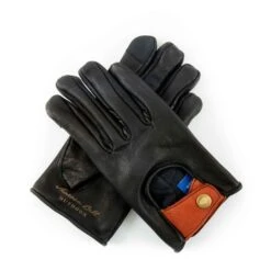 Buffalo Leather Gloves -The J Peterman Shop buffalo leather gloves black 483025