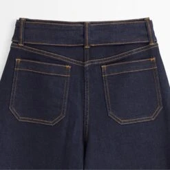 Cropped Wide Leg Jean -The J Peterman Shop cropped wide leg jean dark indigo 276740