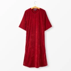 Crushed Velvet Caftan -The J Peterman Shop crushed velvet caftan scarlet 280499