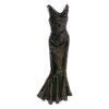 Devoré Velvet Evening Dress -The J Peterman Shop devore velvet evening dress brown 176716
