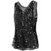 Elegant Sequin Tank -The J Peterman Shop elegant sequin tank black 508117