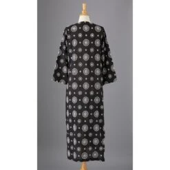 Embroidered Eyelet Caftan 9 Embroidered Eyelet Caftan -The J Peterman Shop embroidered eyelet caftan black white 226121