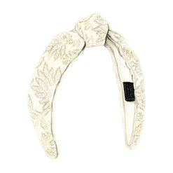 Eyelet Knotted Headband -The J Peterman Shop eyelet knotted headband cream 324950