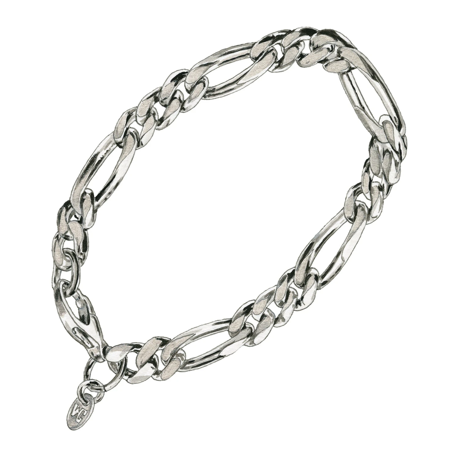 Figaro Chain Bracelet 3 Figaro Chain Bracelet