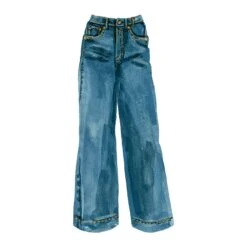 Five Pocket Denim Wide Legs -The J Peterman Shop five pocket denim wide legs dark indigo 228523