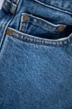 Five Pocket Denim Wide Legs -The J Peterman Shop five pocket denim wide legs dark indigo 339869