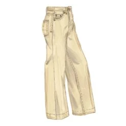 Five Pocket Denim Wide Legs