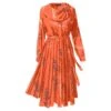 Floral Blouson Dress -The J Peterman Shop floral blouson dress orange floral 380634