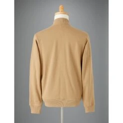 French Terry Bomber Cardigan -The J Peterman Shop french terry bomber cardigan khaki 253828