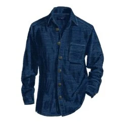 French Terry Button-Up Shirt