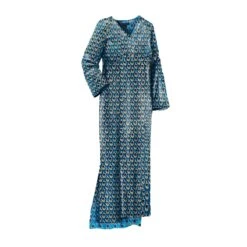 Garam Masala Caftan -The J Peterman Shop garam masala caftan blue yellow 591988