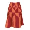 Greenwich Village Suede Patchwork Skirt -The J Peterman Shop greenwich village suede patchwork skirt red rust 649170