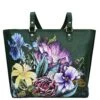 Hand-Painted Croc Embossed Tote -The J Peterman Shop hand painted croc embossed tote vintage floral 702868