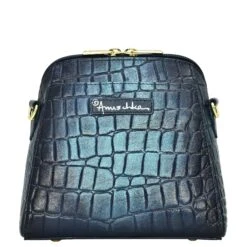 Hand Painted Croc Embossed Travel Organizer -The J Peterman Shop hand painted croc embossed travel organizer sapphire 665547
