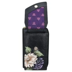 Hand Painted Crossbody Phone Wallet Organizer -The J Peterman Shop hand painted crossbody phone wallet organizer hummingbird heaven 467013