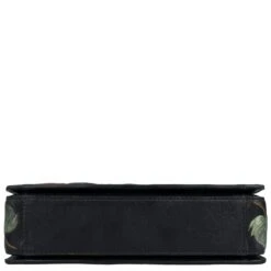 Hand Painted Embossed Triple Compartment Crossbody -The J Peterman Shop hand painted embossed triple compartment crossbody rose black 228059