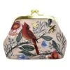 Hand-Painted Leather Coin Purse -The J Peterman Shop hand painted leather coin purse cardinal 619446