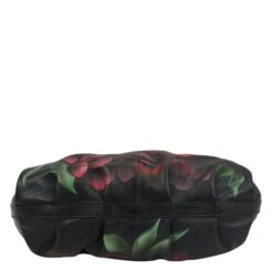 Hand Painted Leather Ruched Bag -The J Peterman Shop hand painted leather ruched bag midnight peony 176021