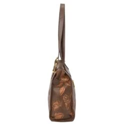 Hand Painted Rose-Embossed Shopper Tote -The J Peterman Shop hand painted rose embossed shopper tote rose bronze 377748