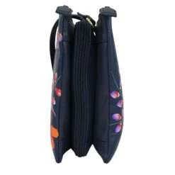 Hand Painted Triple Compartment Crossbody -The J Peterman Shop hand painted triple compartment crossbody moonlight meadow 534755