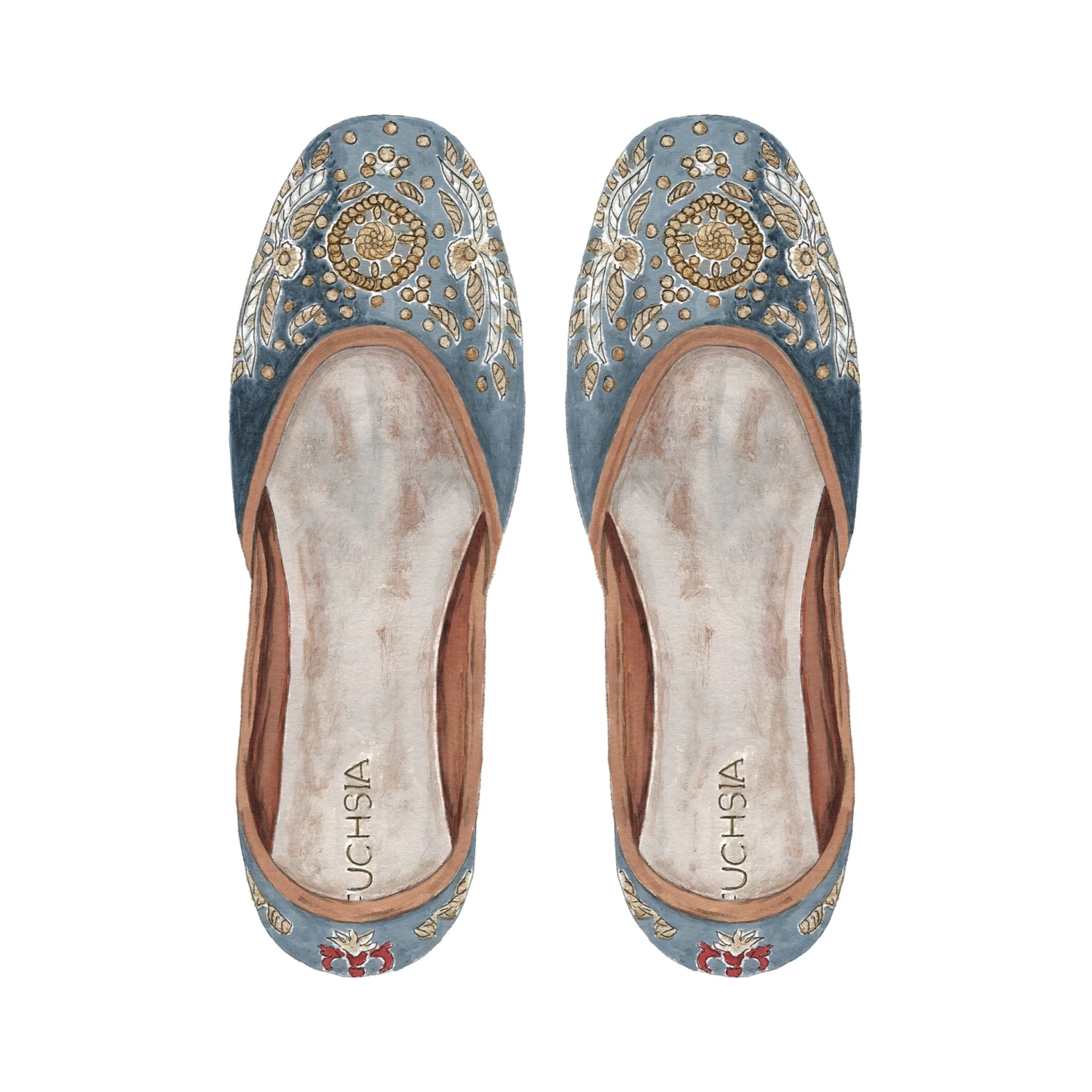 Handmade Embroidered Flats 3 Handmade Embroidered Flats