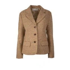 Her Tweed Blazer -The J Peterman Shop her tweed blazer camel 179762