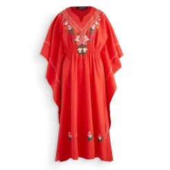 Ikarian Embroidered Caftan 19 Ikarian Embroidered Caftan -The J Peterman Shop ikarian embroidered caftan fiery red 388444