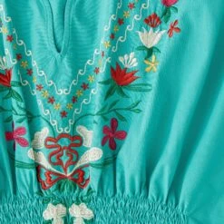 Ikarian Embroidered Caftan 25 Ikarian Embroidered Caftan -The J Peterman Shop ikarian embroidered caftan turquoise 675610