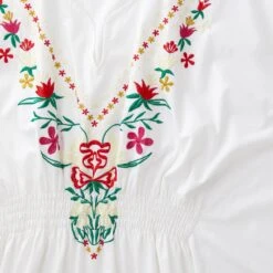 Ikarian Embroidered Caftan 17 Ikarian Embroidered Caftan -The J Peterman Shop ikarian embroidered caftan white 590115