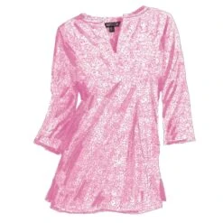 Kurta Top -The J Peterman Shop kurta top pink white 131104