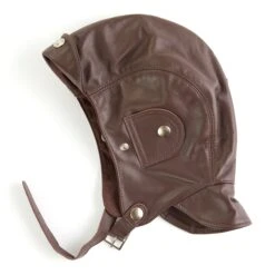 Leather Aviator Helmet -The J Peterman Shop leather aviator helmet brown 304346