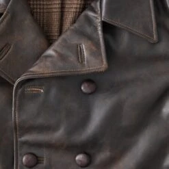Leather French Dispatch Jacket -The J Peterman Shop leather french dispatch jacket dark coffee 617817
