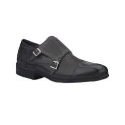 Leather Monk Strap Shoes -The J Peterman Shop leather monk strap shoes black 185683
