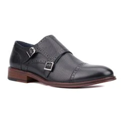 Leather Monk Strap Shoes -The J Peterman Shop leather monk strap shoes black 776288