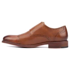 Leather Monk Strap Shoes -The J Peterman Shop leather monk strap shoes tan 106992