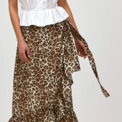 Leopard Wrap Maxi Skirt -The J Peterman Shop leopard wrap maxi skirt leopard print 237162