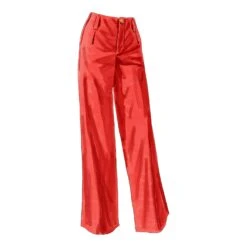 Lightweight Twill Wide Legs -The J Peterman Shop lightweight denim wide legs fiery red 157142