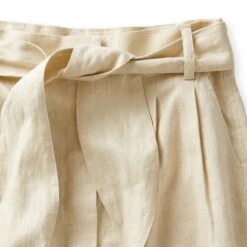 Linen Button Front Skirt -The J Peterman Shop linen button front skirt natural 600883