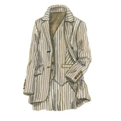 Linen Oversized Blazer 8 Linen Oversized Blazer -The J Peterman Shop linen oversized blazer navy cream stripe 643983