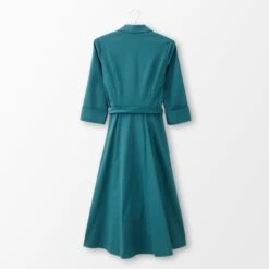 Long-Sleeve 1947 Dress -The J Peterman Shop long sleeve 1947 dress faded teal 166576