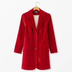Long Velvet Blazer -The J Peterman Shop long velvet blazer scarlet 802297