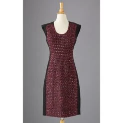 Most Flattering Tweed Dress -The J Peterman Shop most flattering tweed dress red black 533248